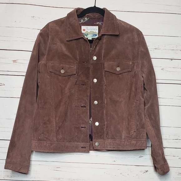 Serenity Jackets & Blazers - Serenity Brown Suede Trucker Jacket